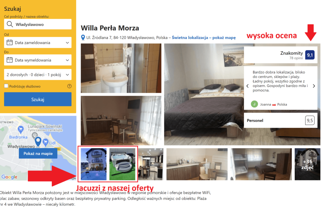 Perła Morza - pensjonat z jacuzzi nad polskim morzem